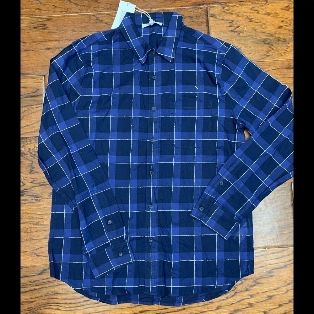 Frame plaid‎ single pocket shirt NWT